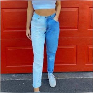 Ella Moss Bleached Two Tone Bleach High Waisted Jeans